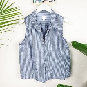 A New Day Sleeveless Buttown Down